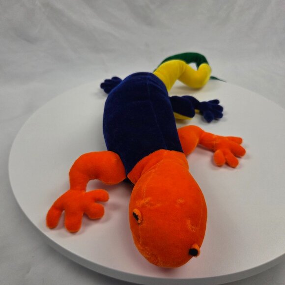 Other - 2002 Nanco Lizard Plush Chameleon Neon Multicolor Stuffed Animal Rare 23"